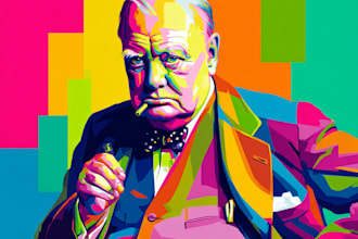 draw your photo into wpap pop art