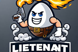 do high quality lieutenant scent product mascot logo