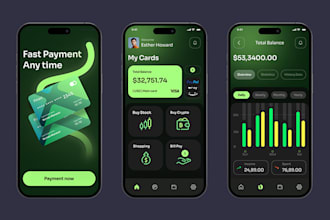 create trading app, bank app, cash app, loan app, crypto wallet, ui ux in figma