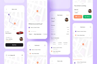 develop ride sharing app, taxi booking app, limousine app