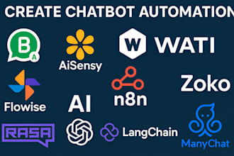 create chatbot automation whatsapp business api aisensy wati zoko flowise n8n ai