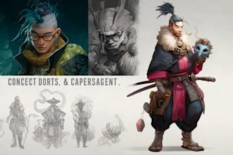 draw and put on paper your superb characters and concept art