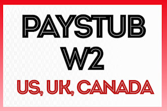 do paystub, pay slip, check stub for UK, US, canada