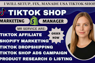 setup USA tik tok shop tiktok shopify dropshipping tiktok ads tiktok manager