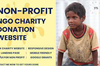 design a custom ngo, nonprofit, 501c3 website with donation forms