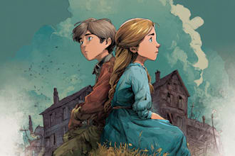 design comic book children story book, book game book cover