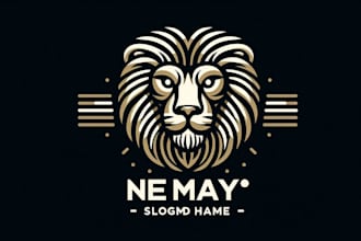 give you high quality abstract lion face line logo with original concept