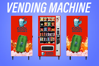 designn creative, unique vending machine wrap for your brand