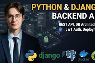 build custom python django backend api