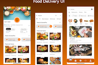 create modern food delivery app UI