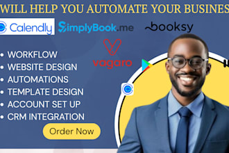 set up calendly acuity scheduling vagaro simplybook me