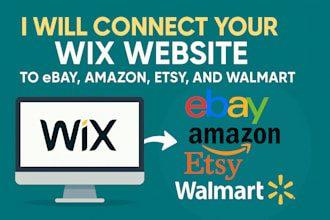 connect your wix website to ebay, amazon, etsy, and walmart