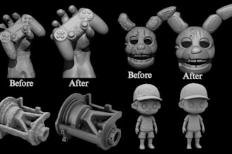 do stl file repair, custom modification for 3d printing, 3d model repair stl