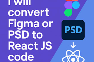 convert figma or PSD to react js code