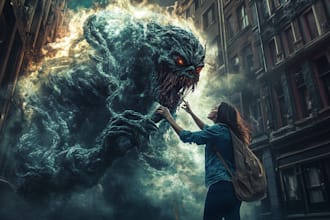 made fantasy horror character art depending on your concept