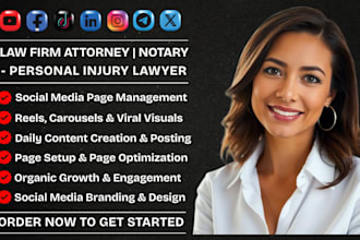 manage social media for law firms, attorneys, notaries, personal injury lawyers