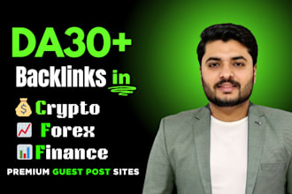 build high authority backlinks in crypto, forex, and finance sites