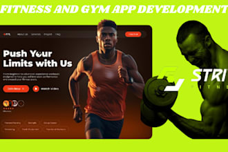 develop fitness app, fitness website, gym app, gym and health website