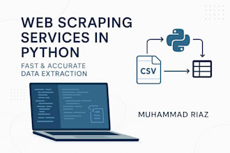 scrape any website and deliver data in excel, CSV, or json