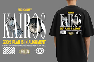 design bold christian streetwear tshirt with gospel quote or bible verse