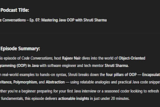 create podcast show notes with timestamps and summaries