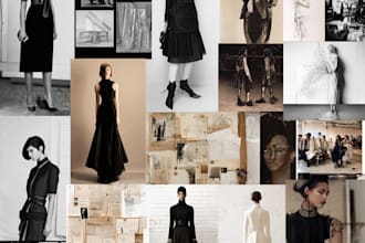 design unique fashion research mood boards for you