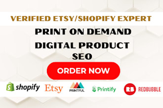 expertly set up your etsy shop and list your digital products