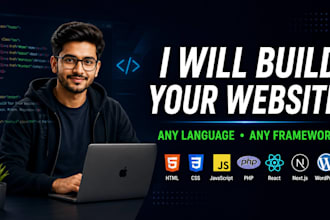 develop any type of website using any programming language or framework