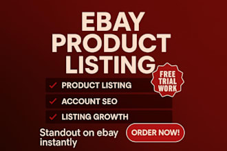 do ebay SEO optimization, ebay listing, ebay product listing