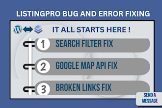 fix bugs, broken links on your listingpro directory website