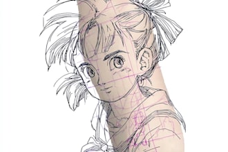 tattoo illustration anime style in lines