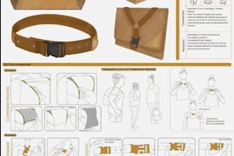 design bag tech pack, backpack, tote bag, flat sketch, tech pack bag, handbag de