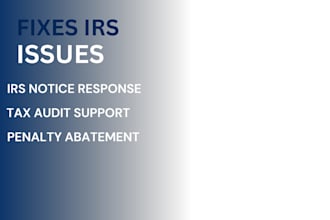 professionally respond to irs letters, tax audits, and remove tax penalties