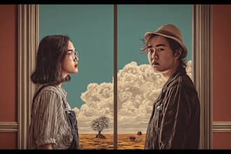 create simple cartoon portrait