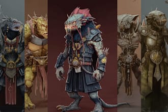 create game concept art for monsters and creatures