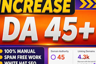 increaseyour webiste moz da 45 plus in 5 days