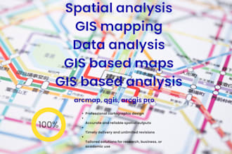 create gis based maps, gis based analysis using arcgis, qgis and google map