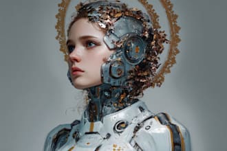 design stunning sci fi portrait art