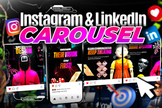 design attractive carousel and creative carousel posts for you