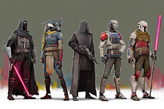 draw your star wars sci fi character art
