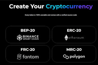 create custom erc20, bep20, polygon, solidity token smart contracts