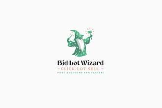 design creative fun wizard character logo