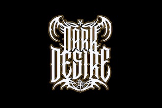 design dark gothic tattoo shop logo