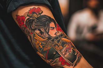 draw a japanese or oriental tattoo design for you