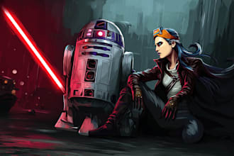 create star wars and sci fi illustration