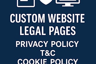 draft privacy policy, terms and conditions and disclaimers for your site