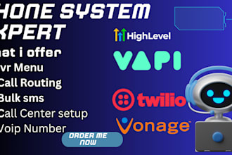 setup ringcentral 3cx twilio vitalpbx freepbx aircall voip vicidial ai chatbot