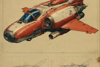 draw spaceship concept art or design a starship or scifi