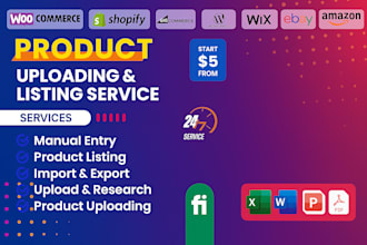 do wordpress data entry and woocommerce product upload