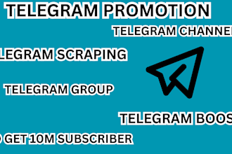 do telegram promotion do data scraping scrap new users to your channel